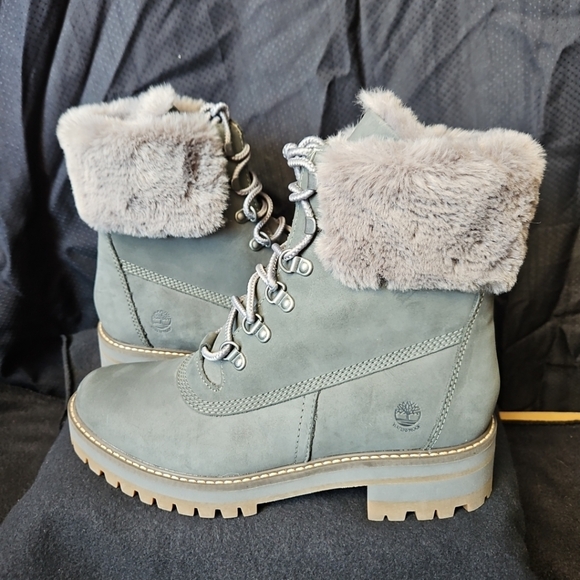 Timberland Shoes - Timberland Women's Gray Fur-Lined Boots